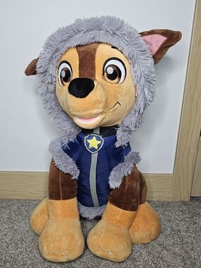 Paw Patrol Plush Chase Dog Toy in Brown, Navy and Gray